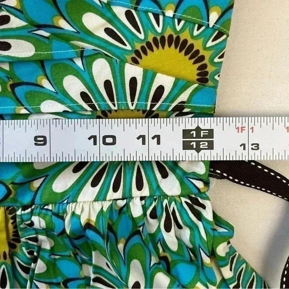 Trixxi Strapless Fit & Flare Dress Sweetheart Neck Green Black Floral Size XXS - Picture 11 of 15